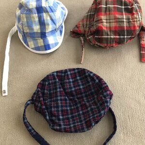 Janie and Jack Toddler Kids Multicolor Lining Hats Set of 3 Size 3-6 Month